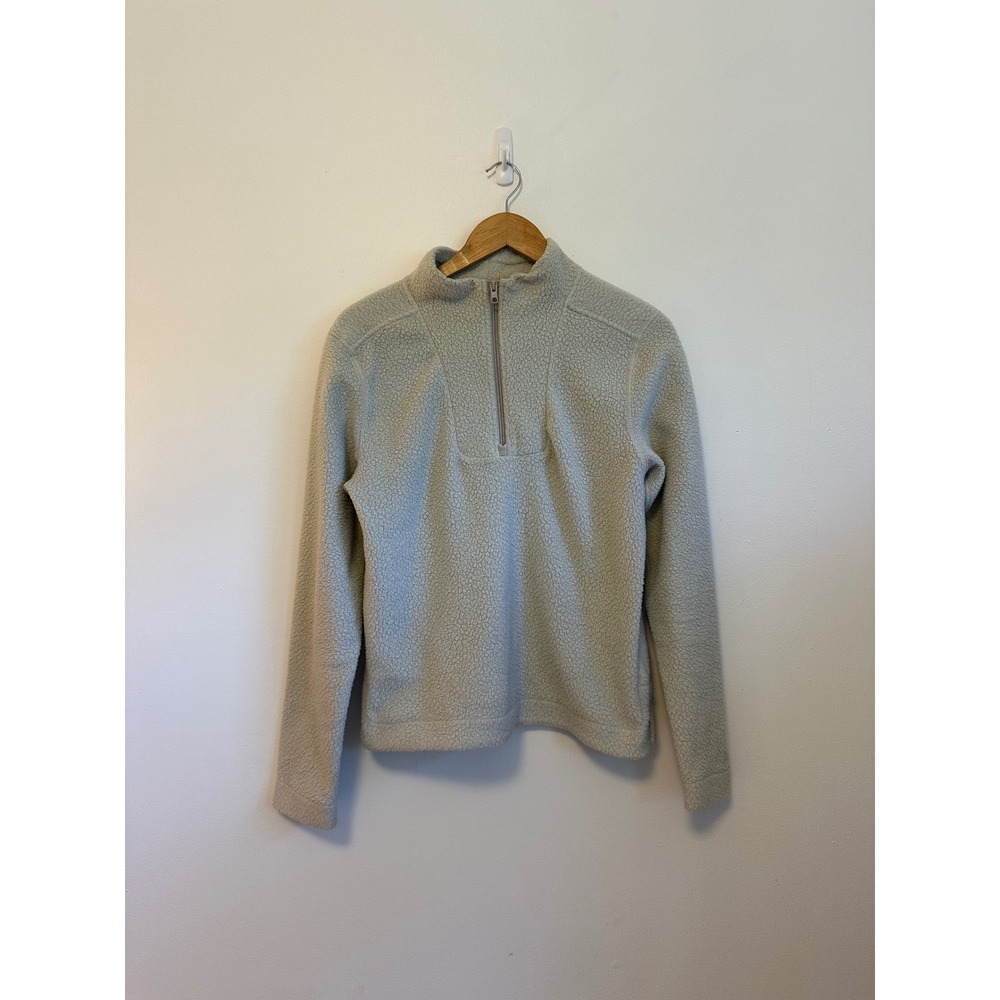 Stio Fleece Quarter Zip Pullover in Light Gray | Size Small